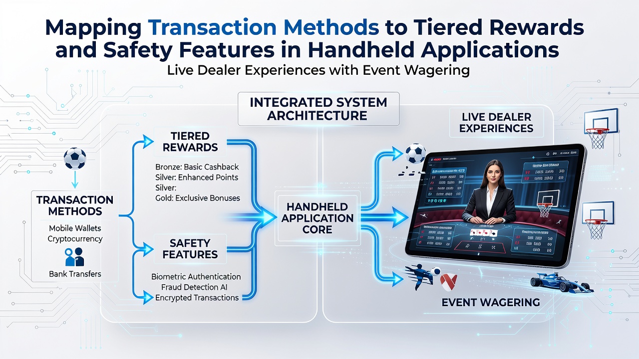 Mobile App-Schnittstelle zeigt Transaktionsmethoden mit gestaffelten Belohnungen und Sicherheitsprotokollen für Live-Dealer und Event-Wetten