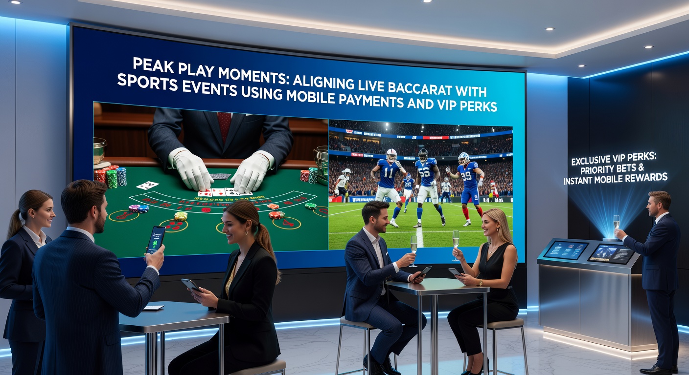 VIP-Spieler am Mobile-Gerät mit Live-Baccarat und Sportquoten, umgeben von Perk-Symbolen wie Cashback und Hosts